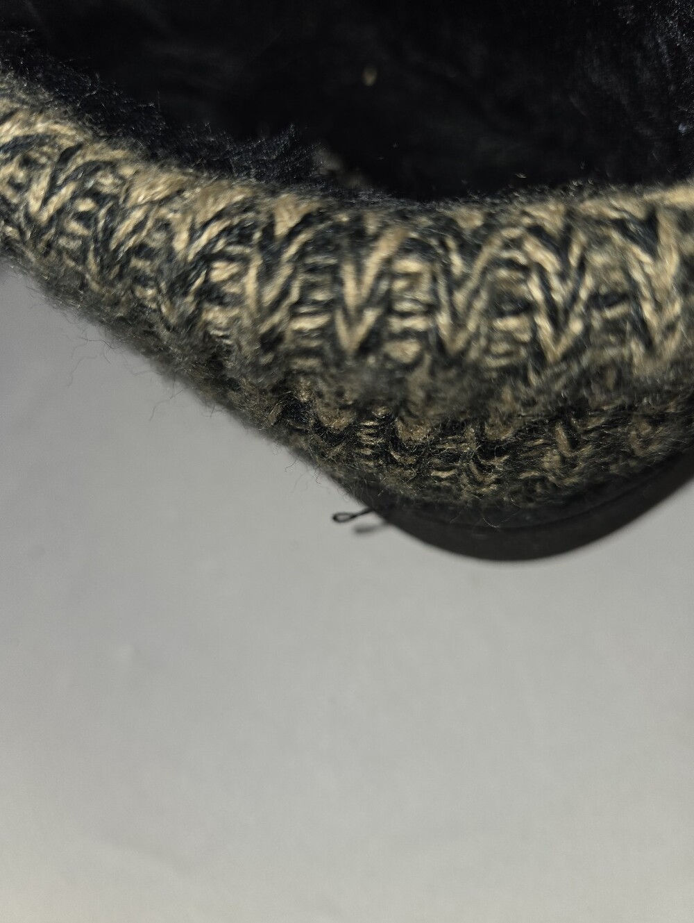 Clarks Women's 7 Black Suede Slip-On Clog with Marled Knit Cuff - Picture 7 of 12